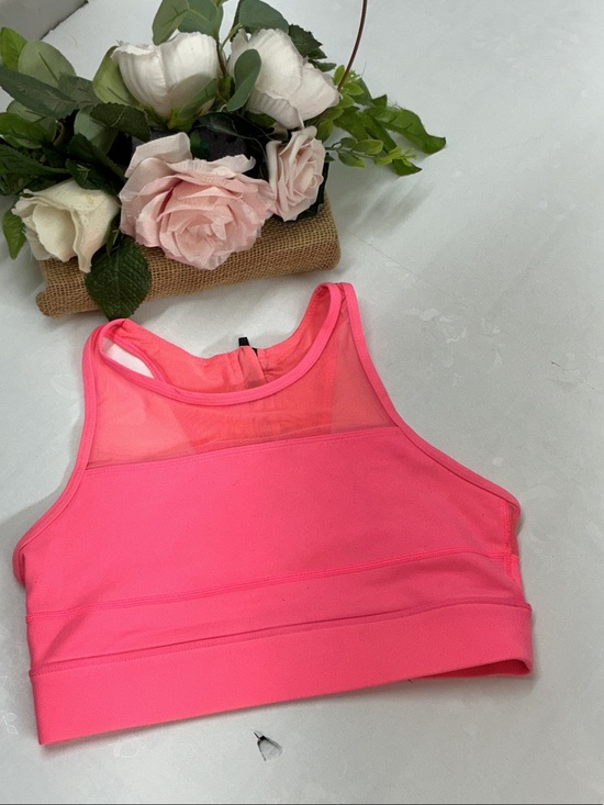 Zyia Active Other - Women’s Mesh-Trim Sports Bra - Hot Pink